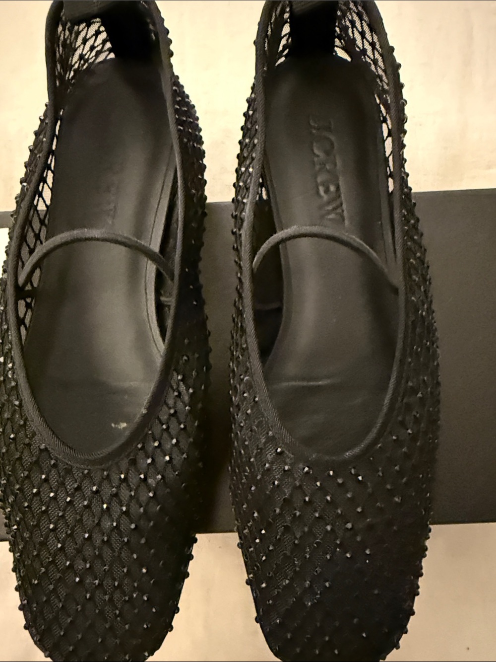 J. Crew Black Mesh Beaded Ballet Flats - Picture 7 of 9